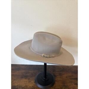 Calzorti Western Sheepwool Hat Gray Size 7 Made in Mexico Felt Wool RARE!
